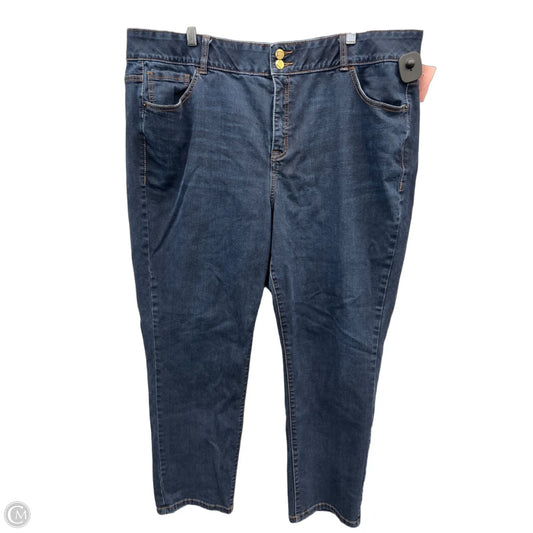 Jeans Straight By Lane Bryant In Blue Denim, Size: 24