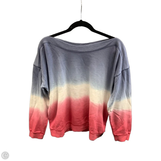 Sweatshirt Crewneck By Maurices In Blue & Red & White, Size: L