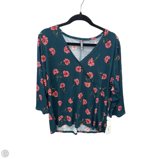 Top Long Sleeve By Massini In Green, Size: Xl
