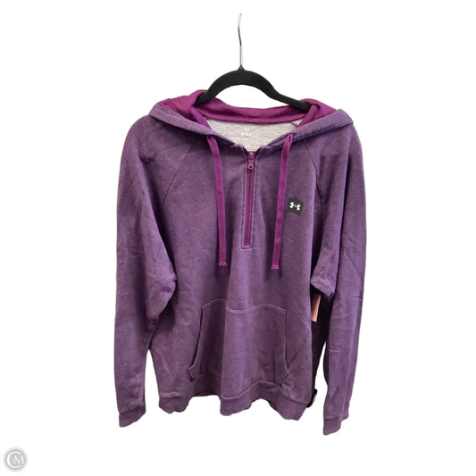 Athletic Sweatshirt Hoodie By Under Armour In Purple, Size: L