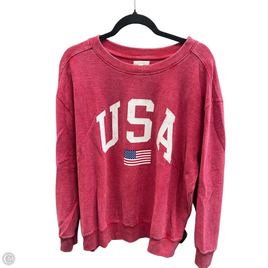 Top Long Sleeve By Maurices In Red, Size: Xxl