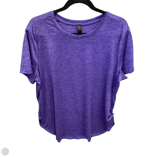 Athletic Top Short Sleeve By Skechers In Purple, Size: Xl