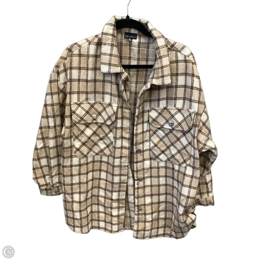 Jacket Shirt By Clothes Mentor In Plaid Pattern, Size: 1x