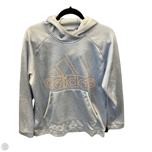 Athletic Sweatshirt Hoodie By Adidas In Blue, Size: Xl