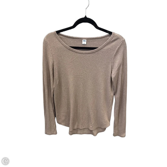 Top Long Sleeve Basic By Old Navy In Brown, Size: S