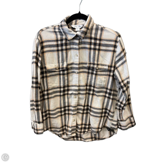 Top Long Sleeve By Old Navy In Plaid Pattern, Size: S