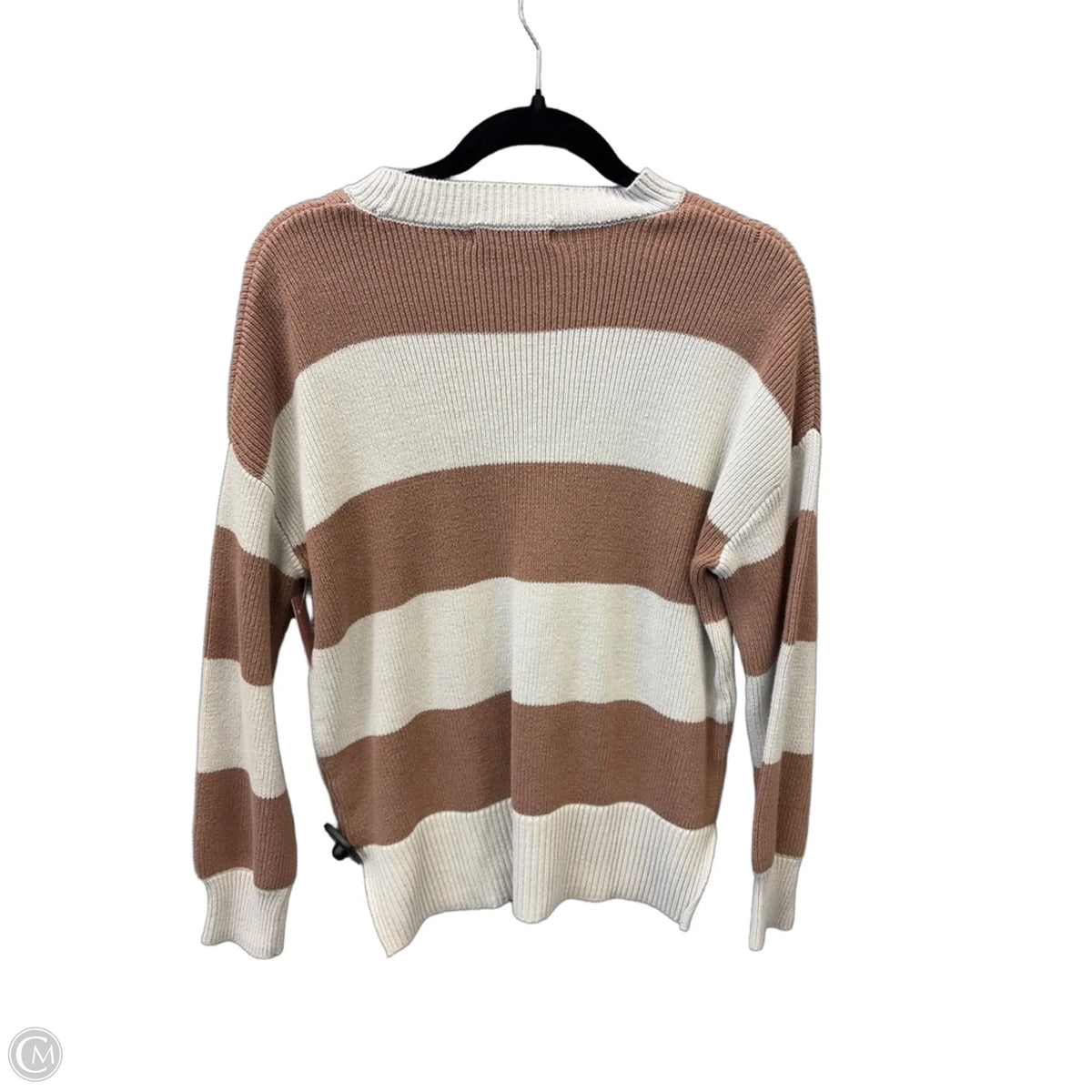 Sweater By Moon And Madison In Striped Pattern, Size: M