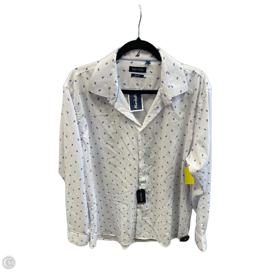 Top Long Sleeve By Nautica In White, Size: Xl