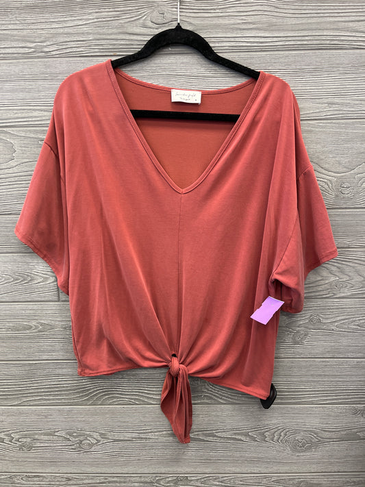 Top Short Sleeve By Lavender Field In Red, Size: M