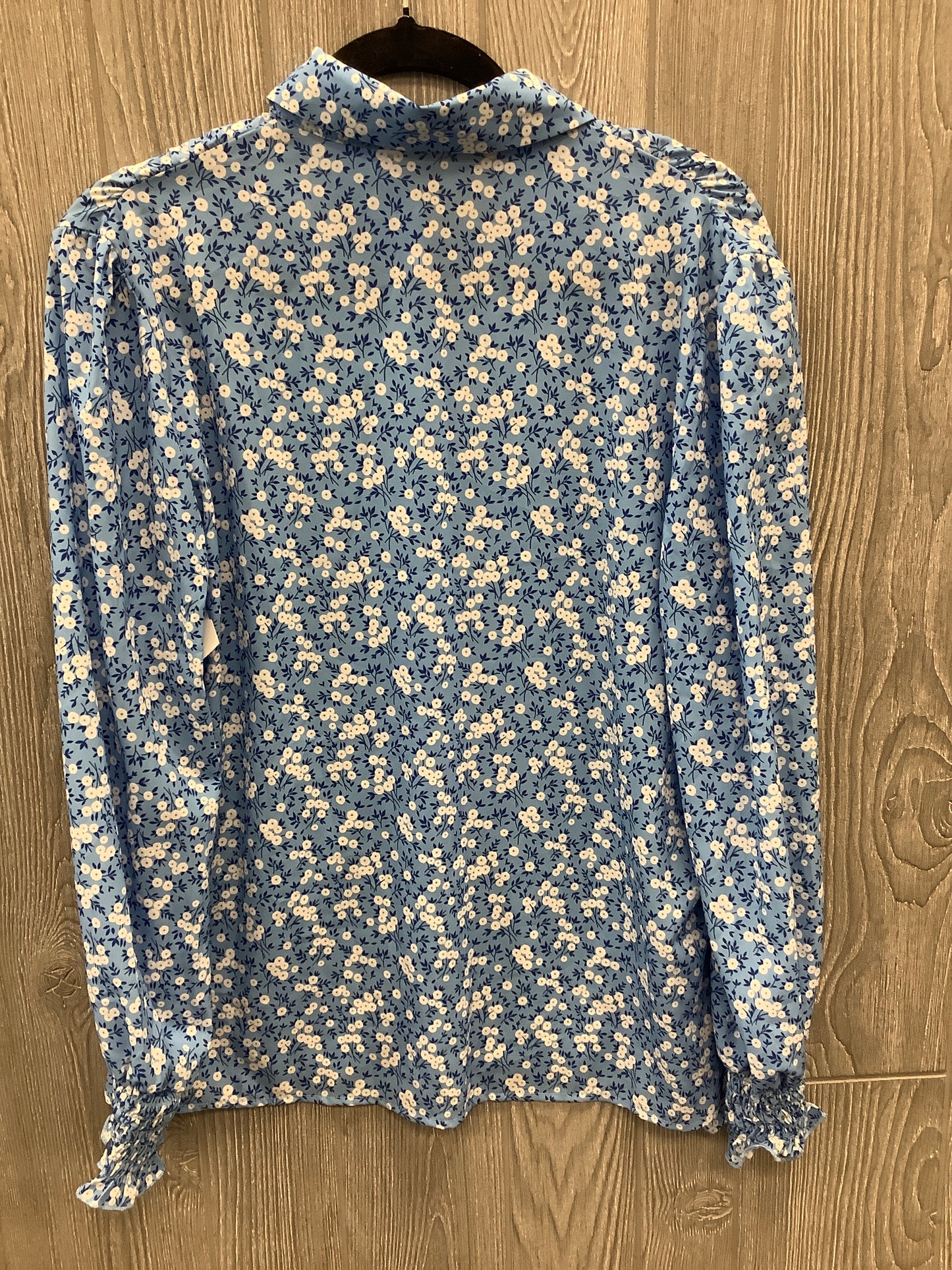 Top Long Sleeve By Cmf In Blue, Size: M