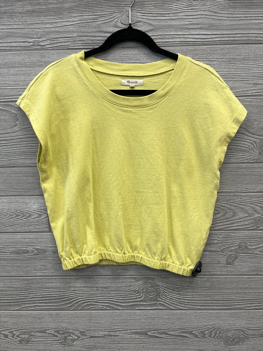 Top Short Sleeve By Madewell In Yellow, Size: M