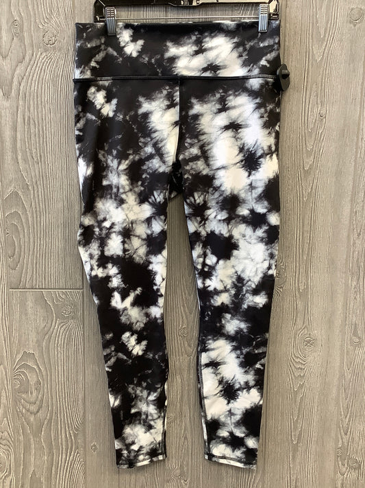 Athletic Leggings By Fabletics In Black & White, Size: Xl