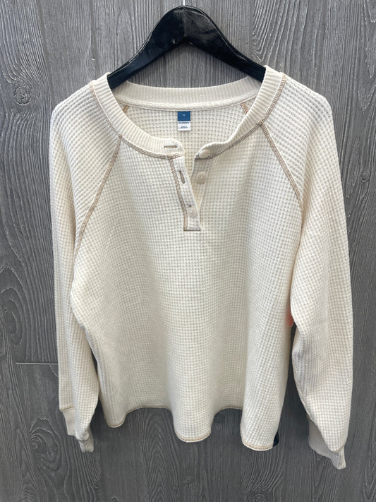 Top Long Sleeve By Old Navy In Cream, Size: Xl