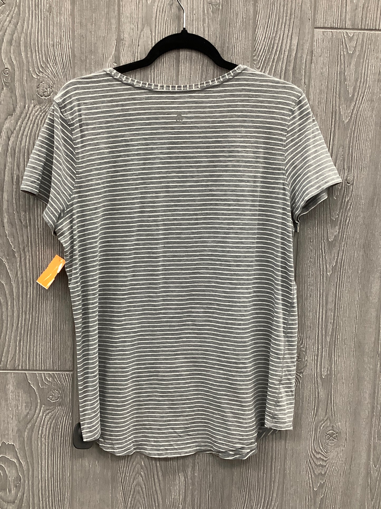 Athletic Top Short Sleeve By Lululemon In Grey, Size: L