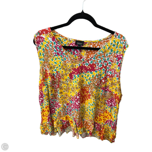 Top Sleeveless By Jones And Co In Multi-colored, Size: 2x