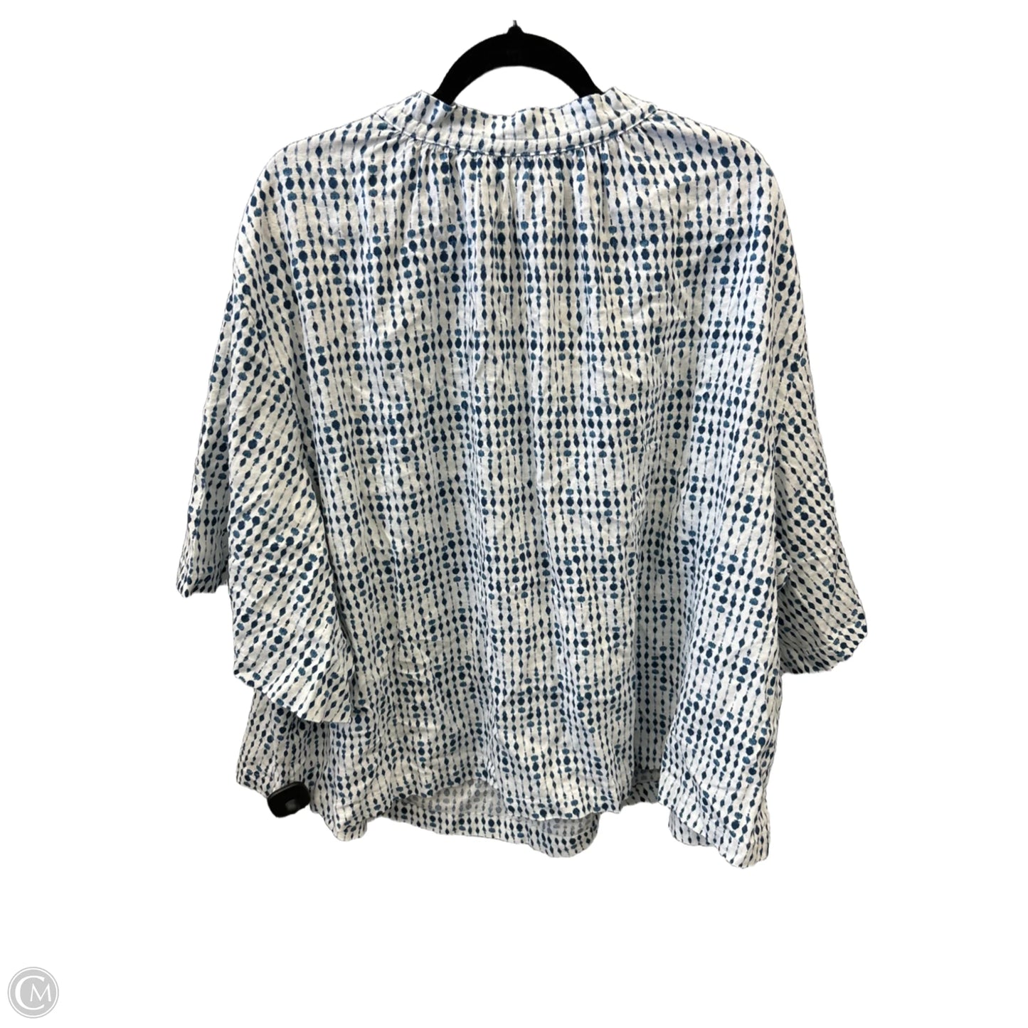 Top Short Sleeve By Universal Thread In Blue & White, Size: 2x
