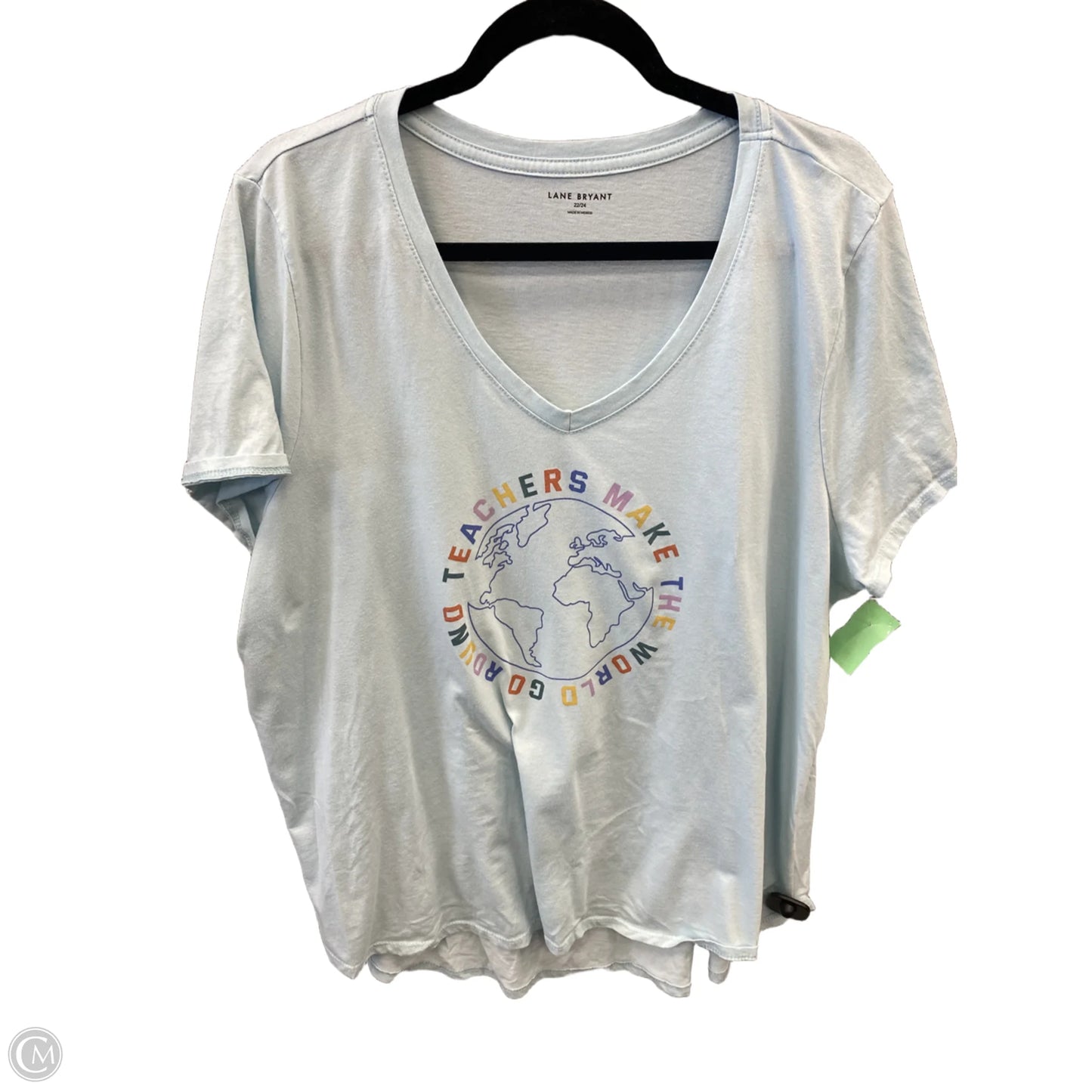 Top Short Sleeve By Lane Bryant In Blue, Size: 3x