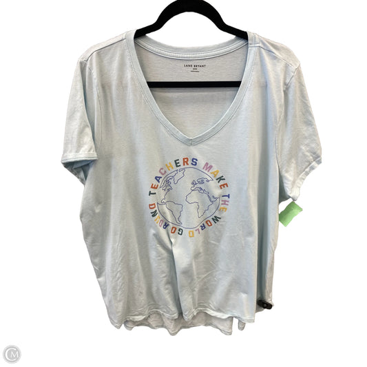 Top Short Sleeve By Lane Bryant In Blue, Size: 3x