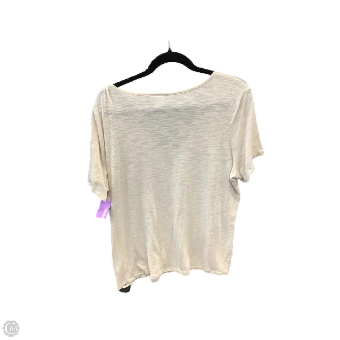Top Short Sleeve Basic By Old Navy In Cream, Size: L