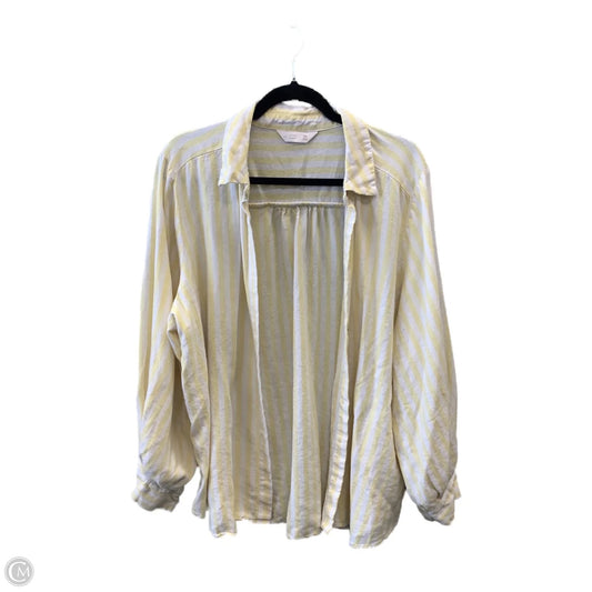 Top Long Sleeve By Lc Lauren Conrad In Striped Pattern, Size: Xxl