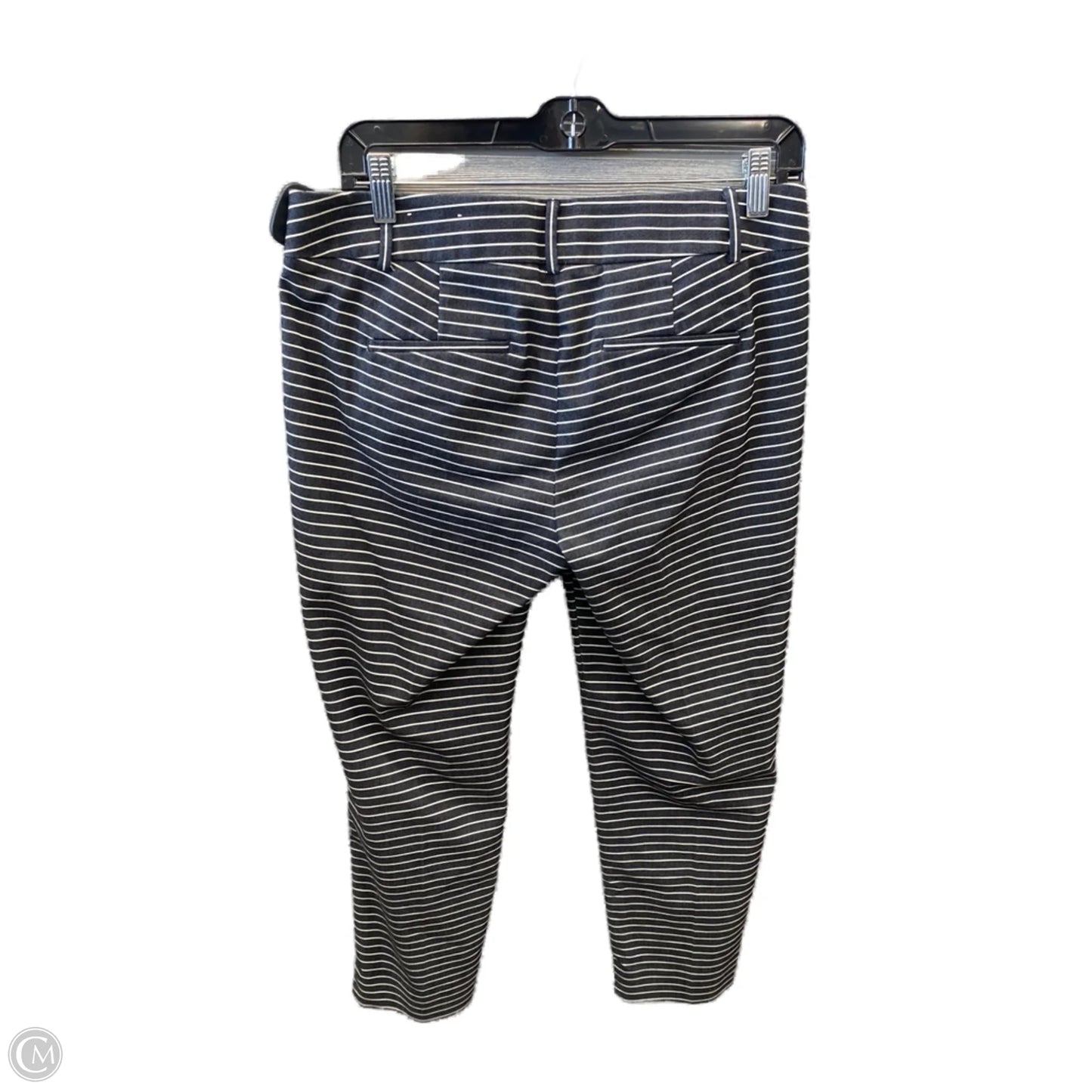 Pants Cropped By Loft In Striped Pattern, Size: 4
