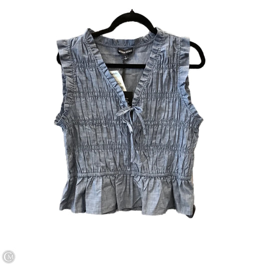 Top Sleeveless By Clothes Mentor In Blue, Size: L
