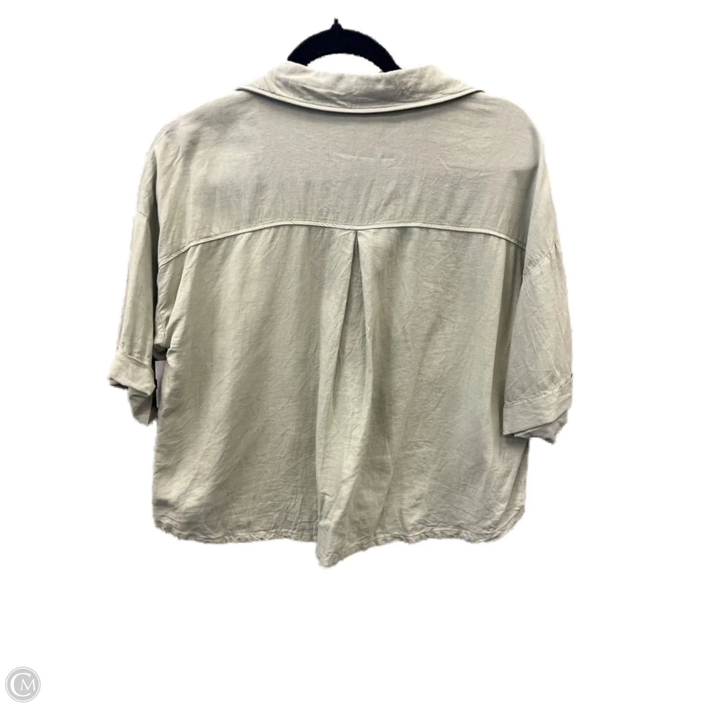 Top Short Sleeve By Zara In Green, Size: S