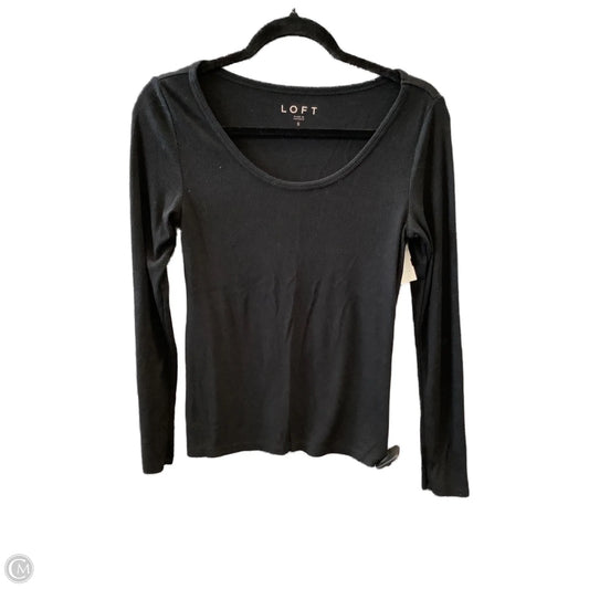Top Long Sleeve By Loft In Black, Size: S