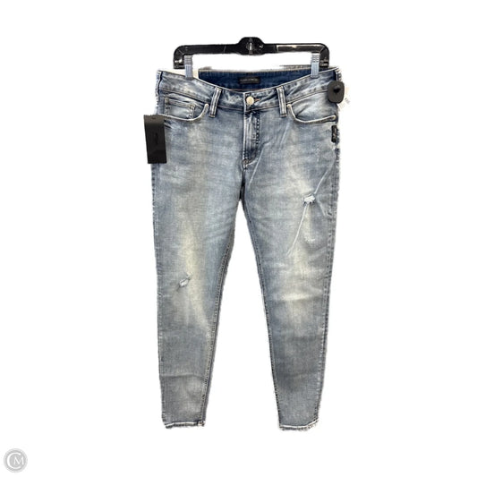 Jeans Skinny By Silver In Blue Denim, Size: 14