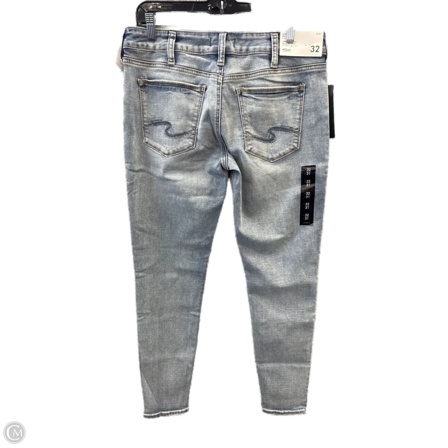 Jeans Skinny By Silver In Blue Denim, Size: 14