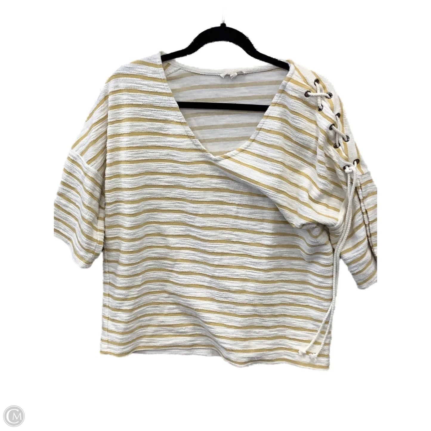 Top Short Sleeve By Jane And Delancey In Striped Pattern, Size: L