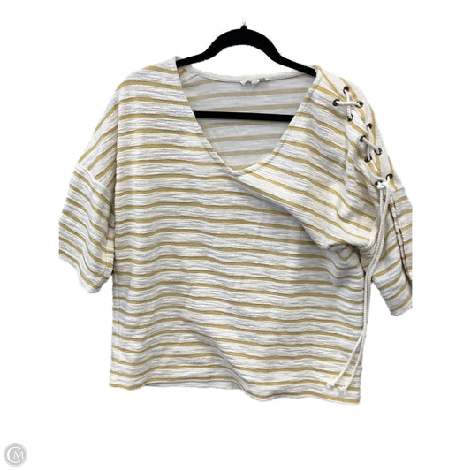 Top Short Sleeve By Jane And Delancey In Striped Pattern, Size: L
