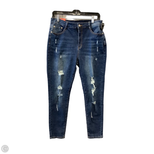 Jeans Skinny By Cmf In Blue Denim, Size: 14