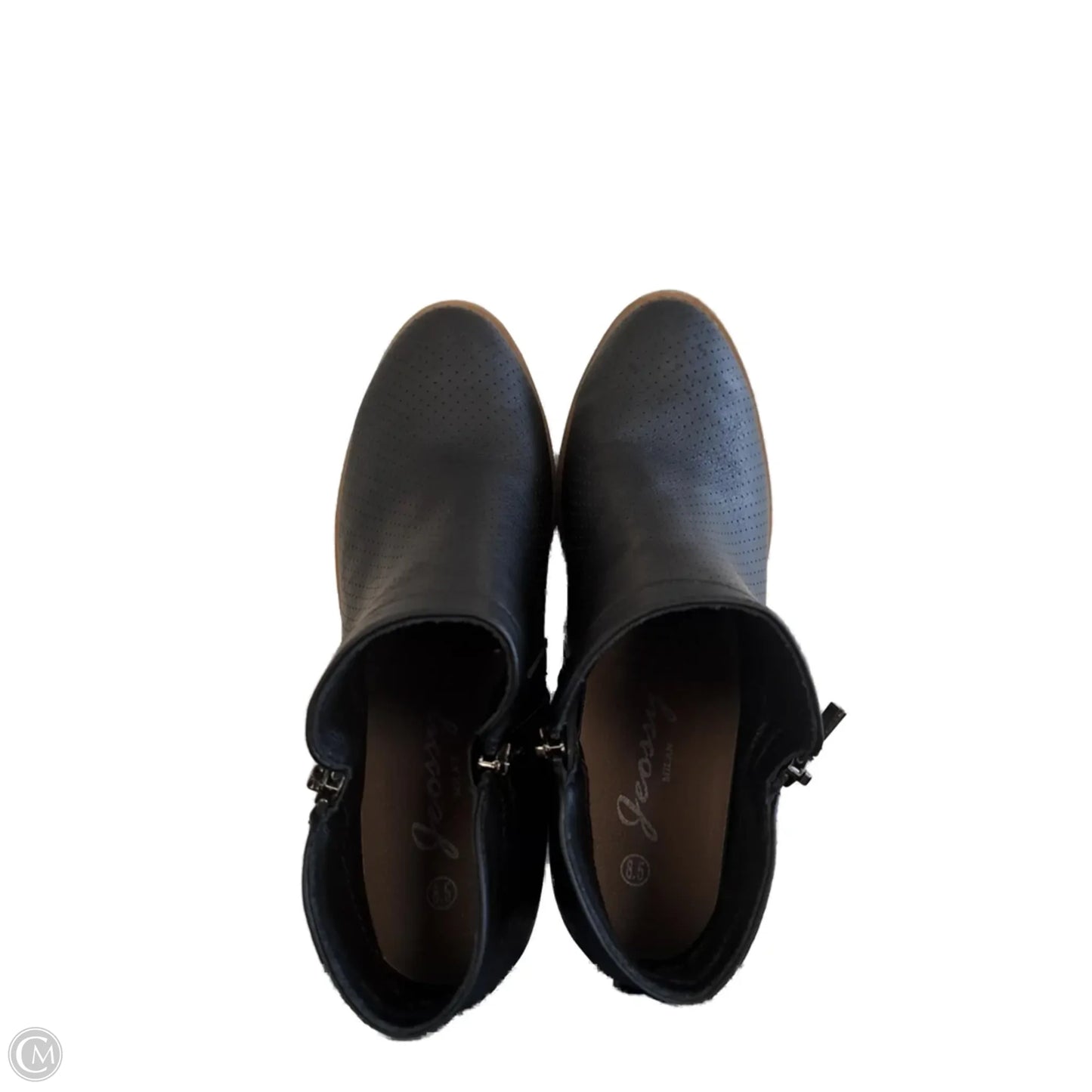 Boots Ankle Heels By Clothes Mentor In Black, Size: 8.5