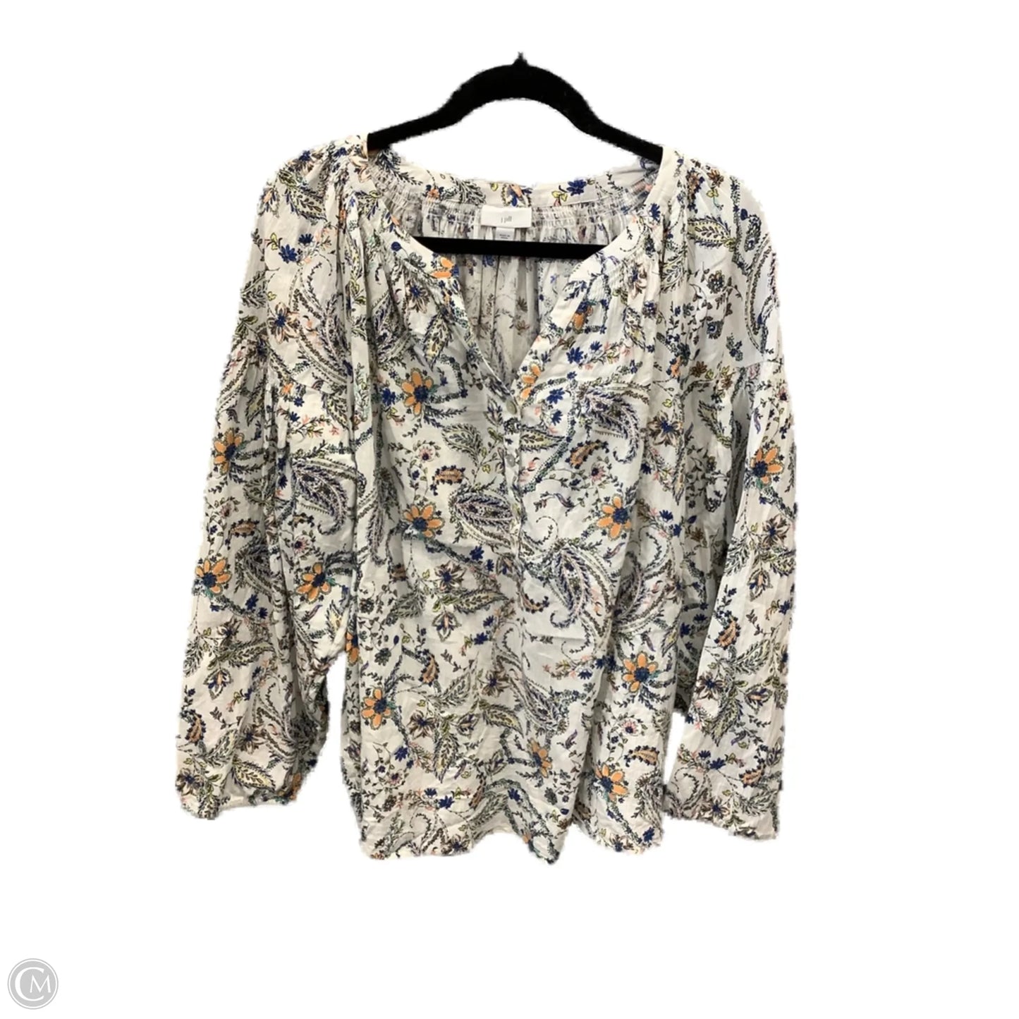 Top Long Sleeve By J. Jill In Floral Print, Size: 2x