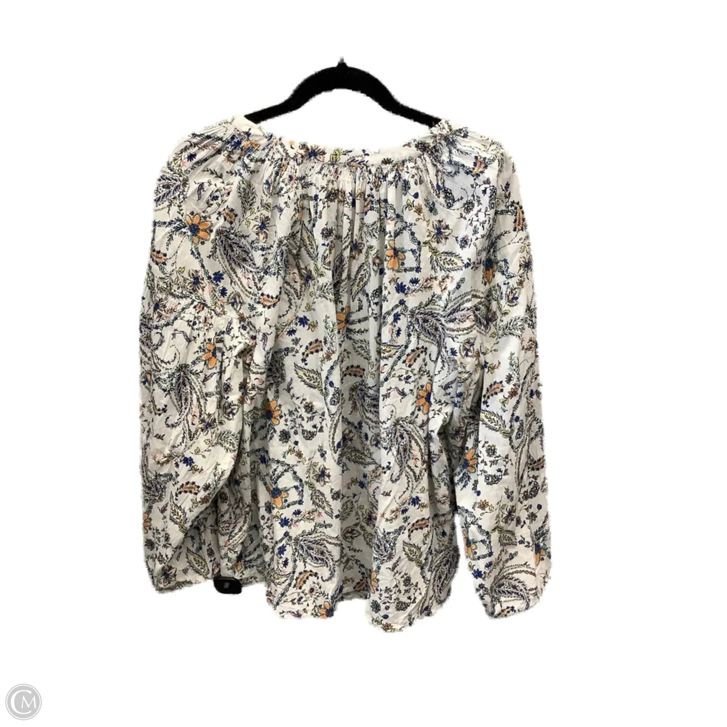 Top Long Sleeve By J. Jill In Floral Print, Size: 2x