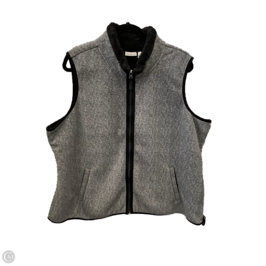 Vest Fleece By Croft And Barrow In Grey, Size: 2x