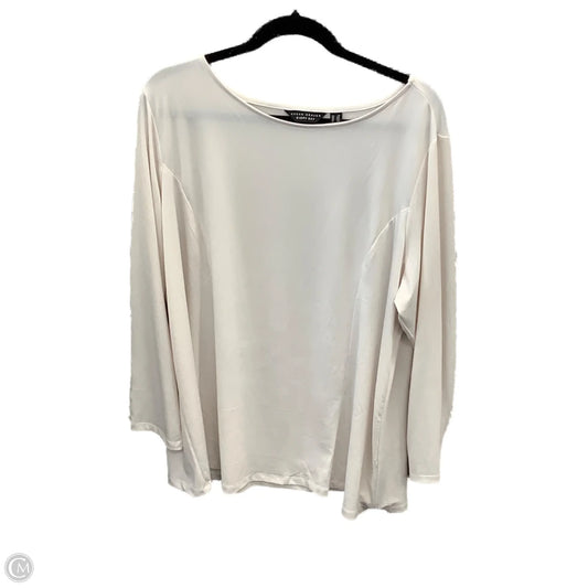 Top Long Sleeve By Susan Graver In White, Size: 2x