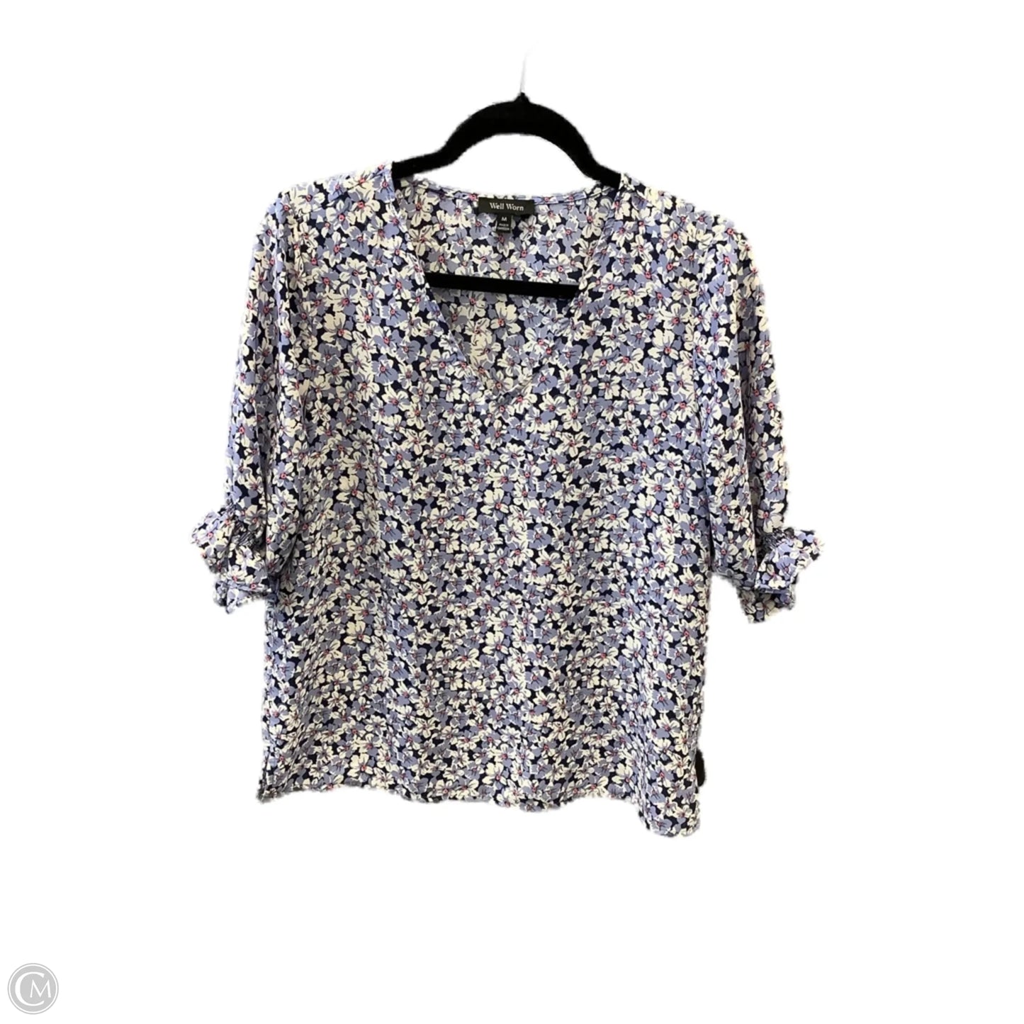 Top Short Sleeve By Clothes Mentor In Floral Print, Size: M
