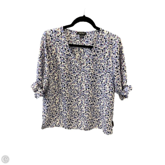 Top Short Sleeve By Clothes Mentor In Floral Print, Size: M