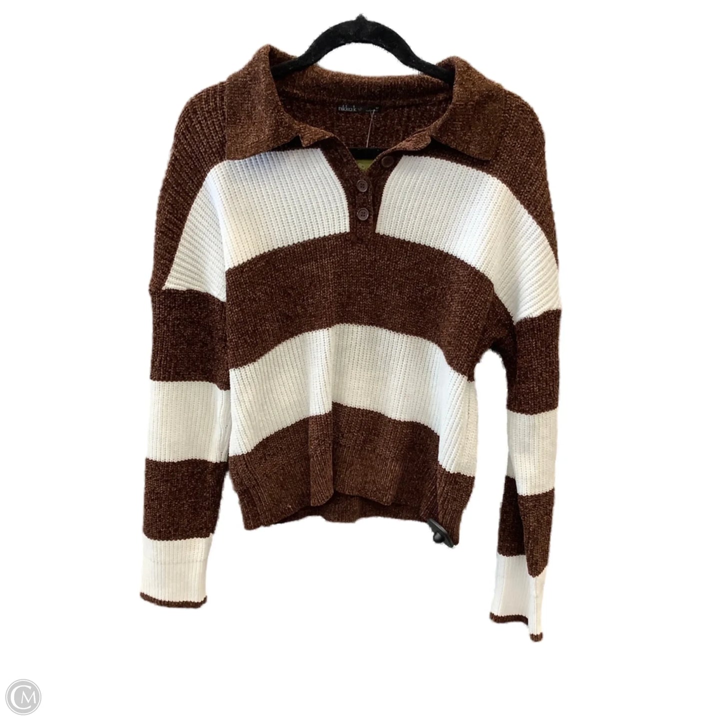 Sweater By Clothes Mentor In Striped Pattern, Size: M