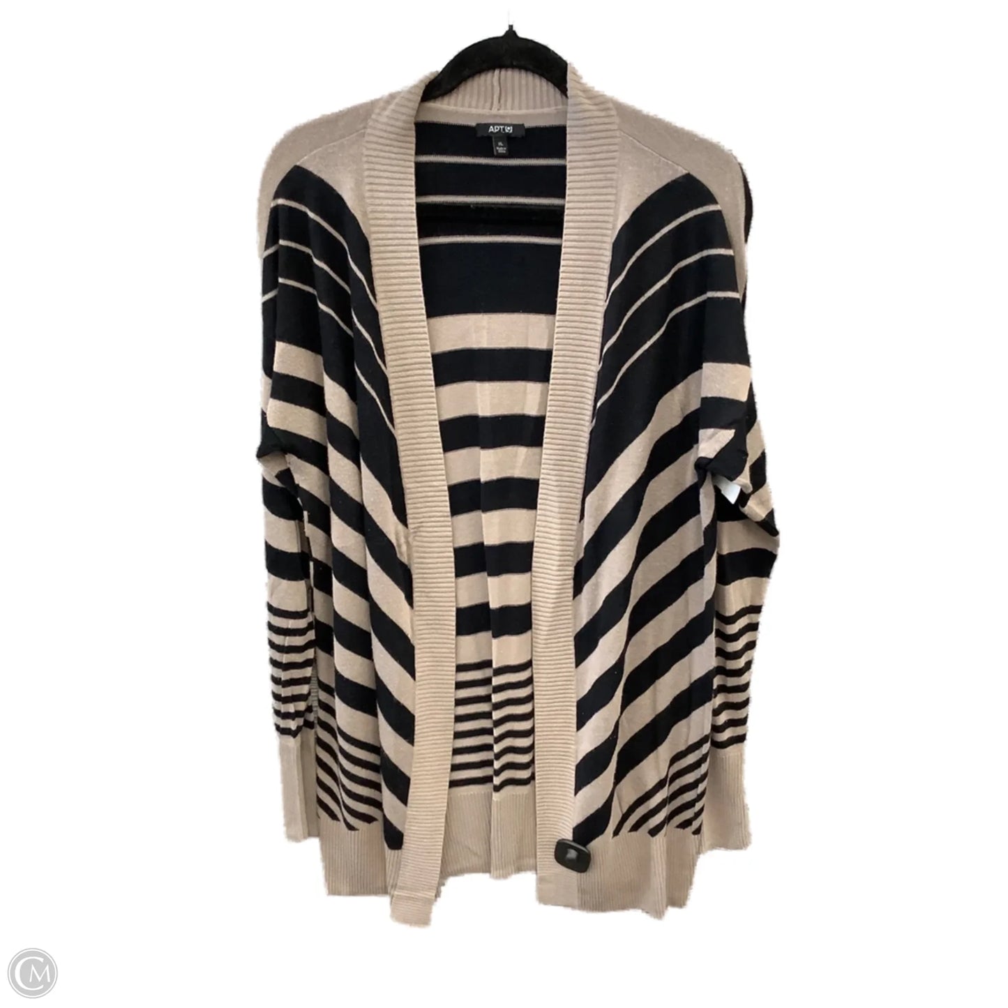 Cardigan By Apt 9 In Striped Pattern, Size: Xl