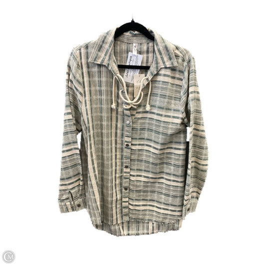 Top Long Sleeve By L Love In Striped Pattern, Size: L