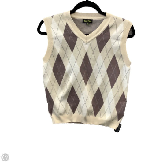 Vest Sweater By Clothes Mentor In Plaid Pattern, Size: M
