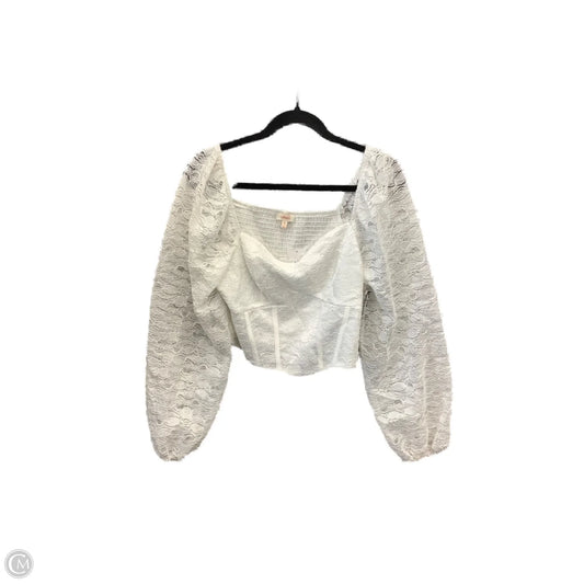 Top Long Sleeve By Clothes Mentor In White, Size: Xl