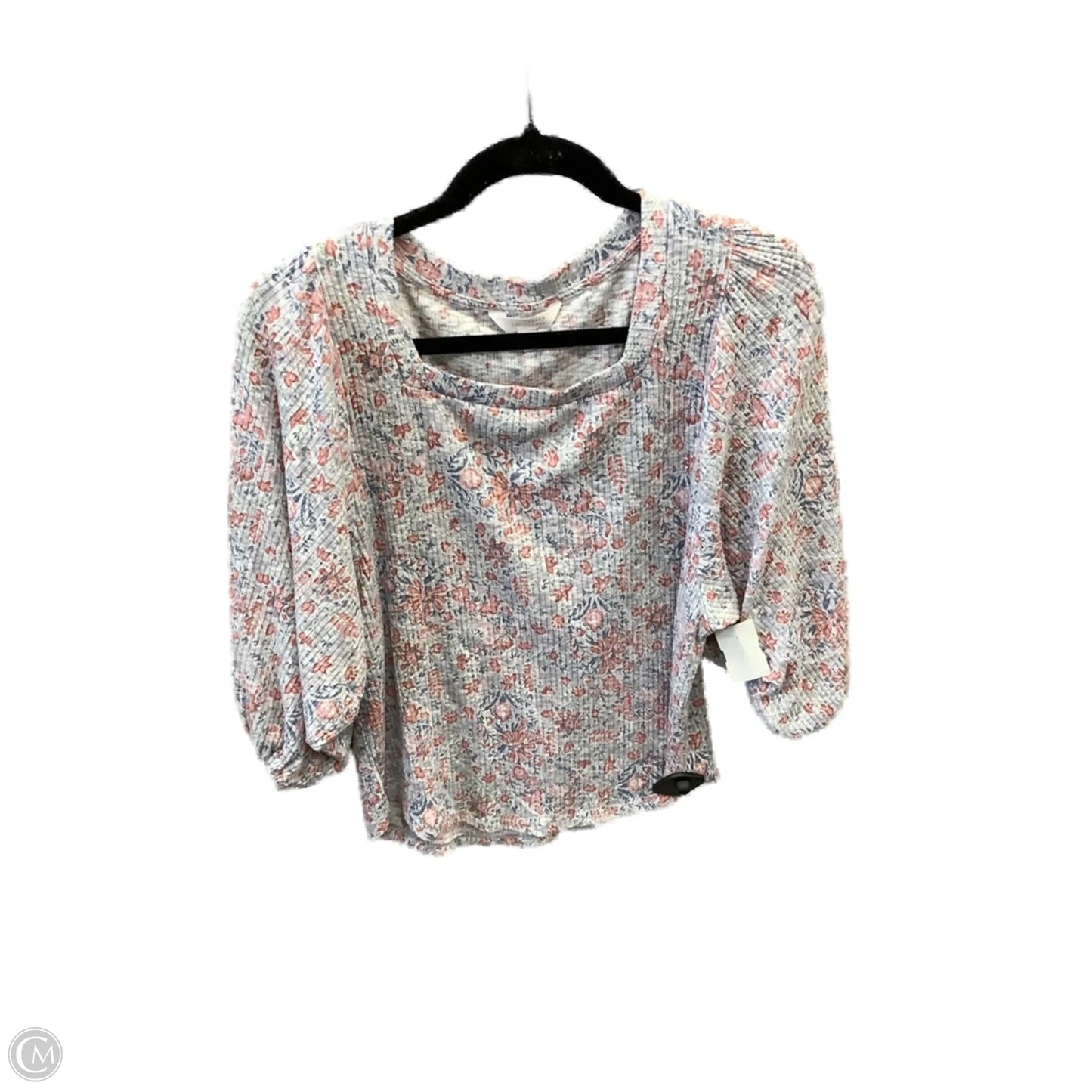 Top 3/4 Sleeve By Lc Lauren Conrad In Floral Print, Size: Xs