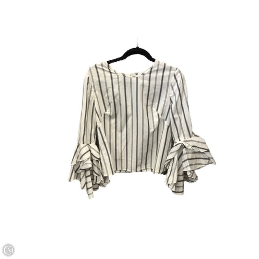 Top Long Sleeve Designer By Milly In Striped Pattern, Size: M