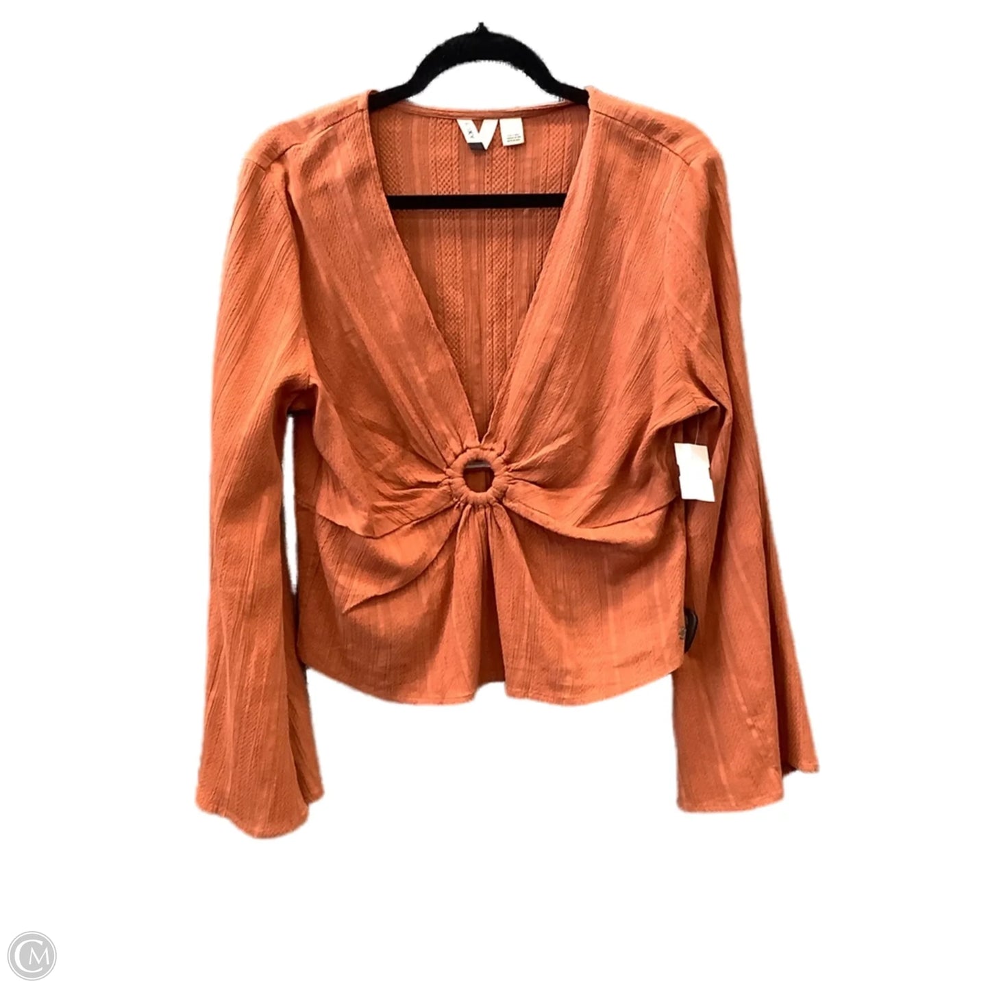 Top Long Sleeve By Roxy In Orange, Size: L