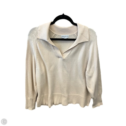 Sweater By Ava & Viv In Cream, Size: Xl