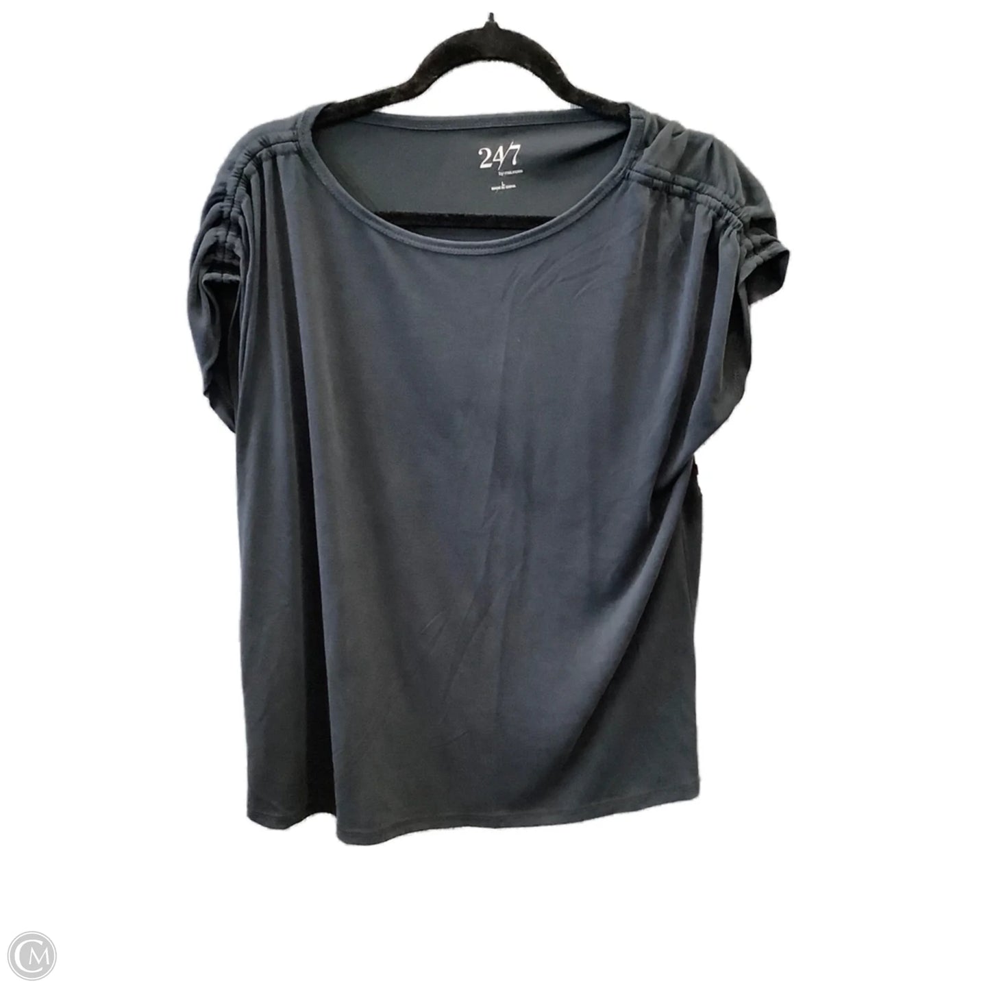 Top Short Sleeve By Maurices In Black, Size: L